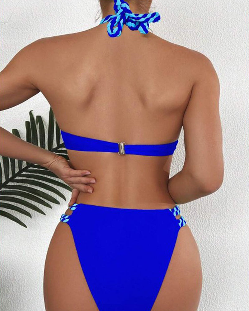 Bikini Halter Élégant Coloré - Swimsuits