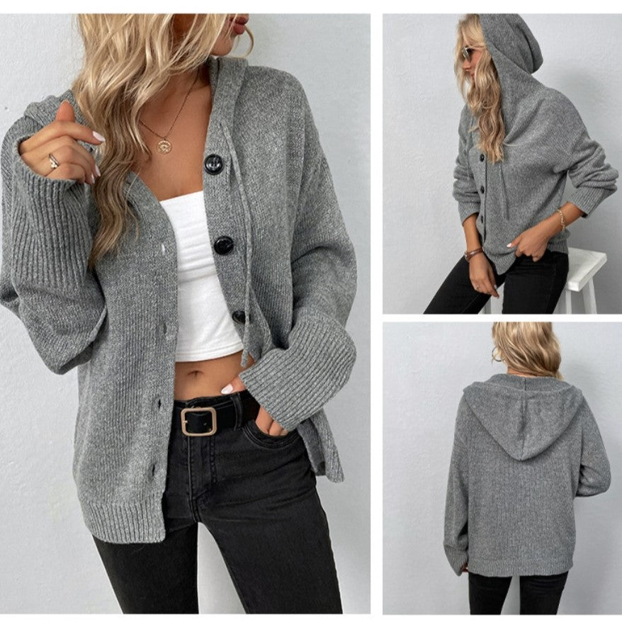 Cardigan à Capuche Élégant pour Femme - Sweaters & Cardigans