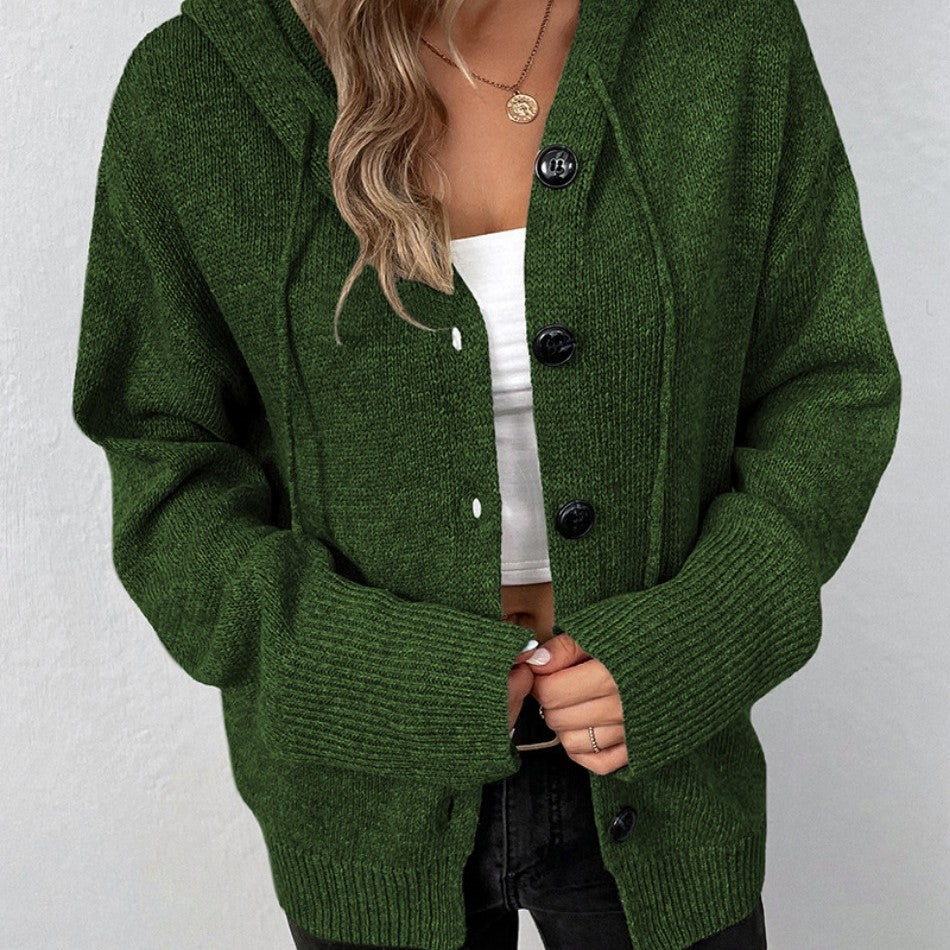 Cardigan à Capuche Élégant pour Femme - vert / XS - Sweaters & Cardigans