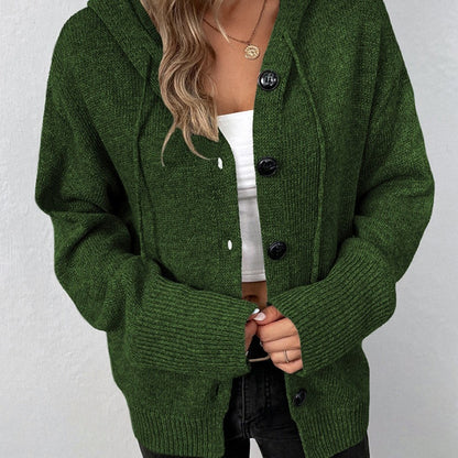 Cardigan à Capuche Élégant pour Femme - vert / XS - Sweaters & Cardigans