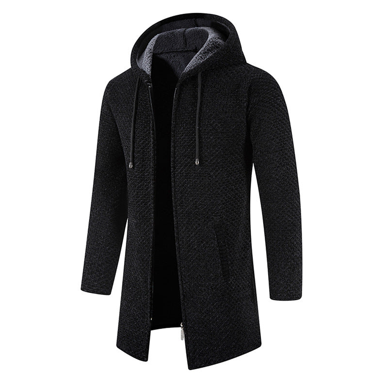 Francesco - Cardigan de luxe élégant pour homme - Noir / S