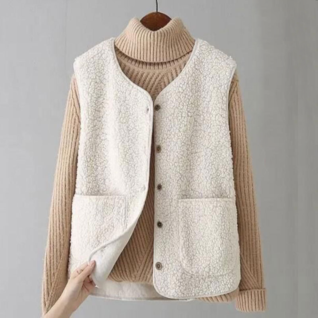 Kiara | Cardigan Sans Manches - Beige / XS - Veste