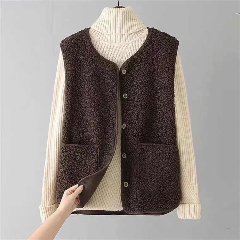 Kiara | Cardigan Sans Manches - Marron / XS - Veste