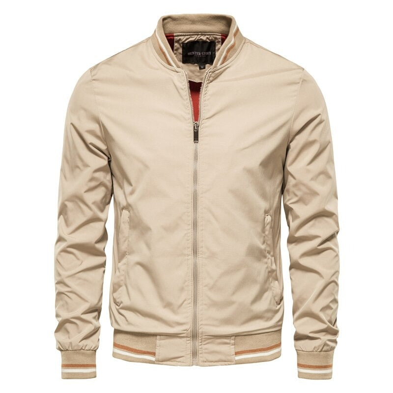 Lorenzo - Le bomber élégant pour homme - Beige / S