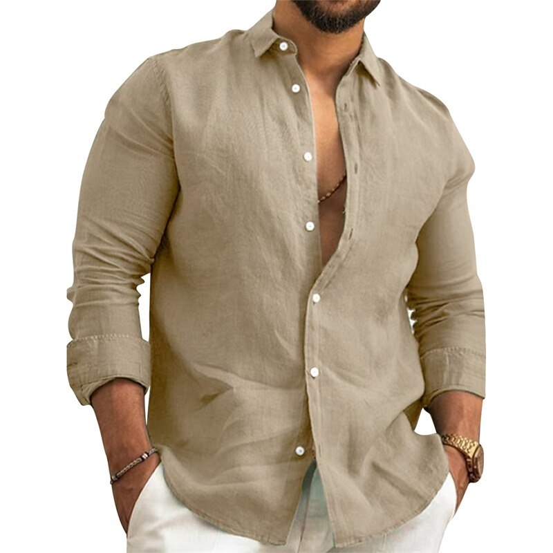 Louis - Chemise en Lin - Khaki / S