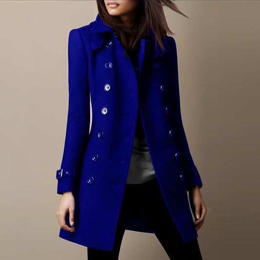 Lucia – Manteau Premium Élégant et Chaleureux - Bleu / S