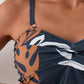 Maillot de Bain Tankini Élégant à Motif Feuilles - Swimsuits