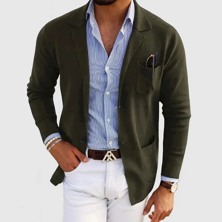 Marcel - Blazer Londonien Confortable - Vert Militaire / S