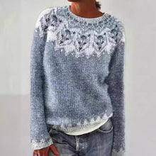 Maria - Pull Islandais Confortable - Bleu et blanc / S - Sweaters & Pullovers