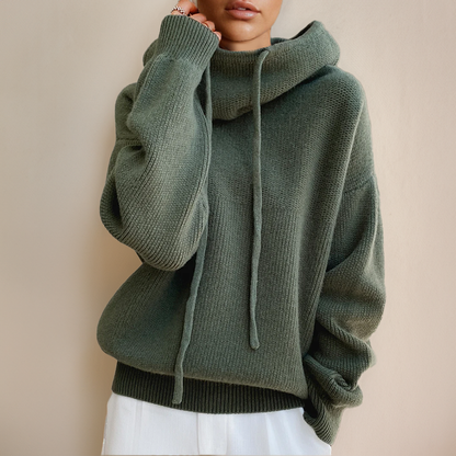 Marie - Pull à Col Roulé en Laine Mérinos - Vert / S - Sweaters & Pullovers