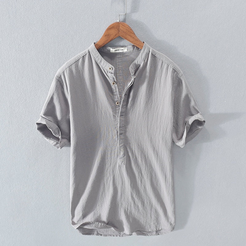 Matteo - Chemise en Lin - Gris / S