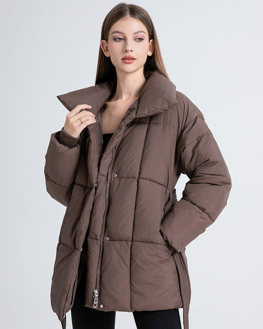 Parka Hivernale Élégante - Marron / XS