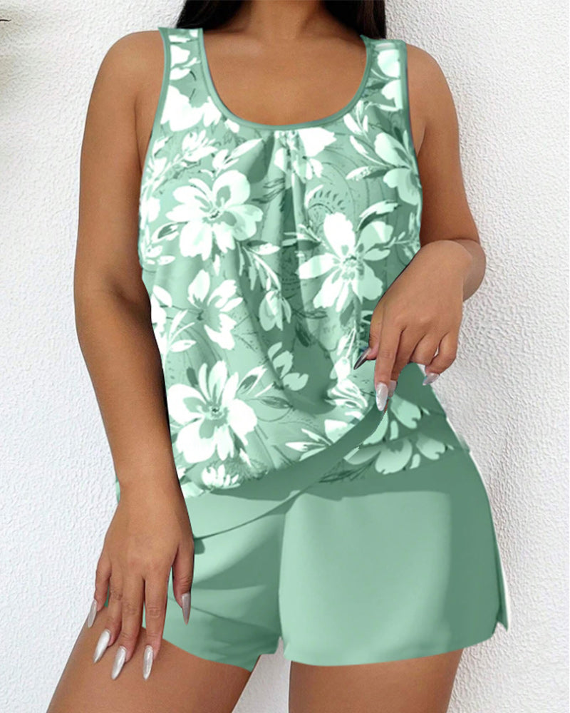 Tankini Décontracté à Imprimé Floral - Swimsuits