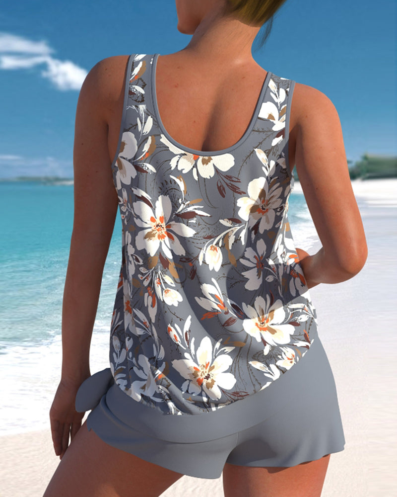 Tankini Décontracté à Imprimé Floral - Swimsuits