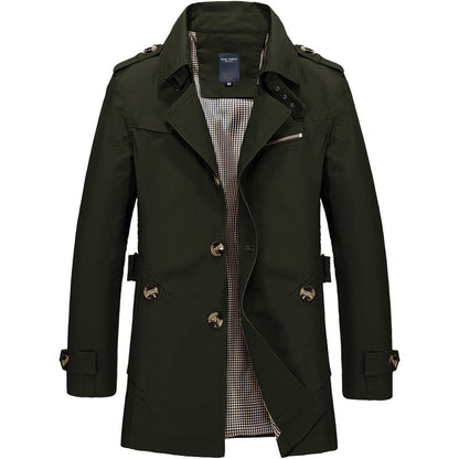 Veste Trench Coat Coupe-Vent Outdoor - Vert Militaire / S